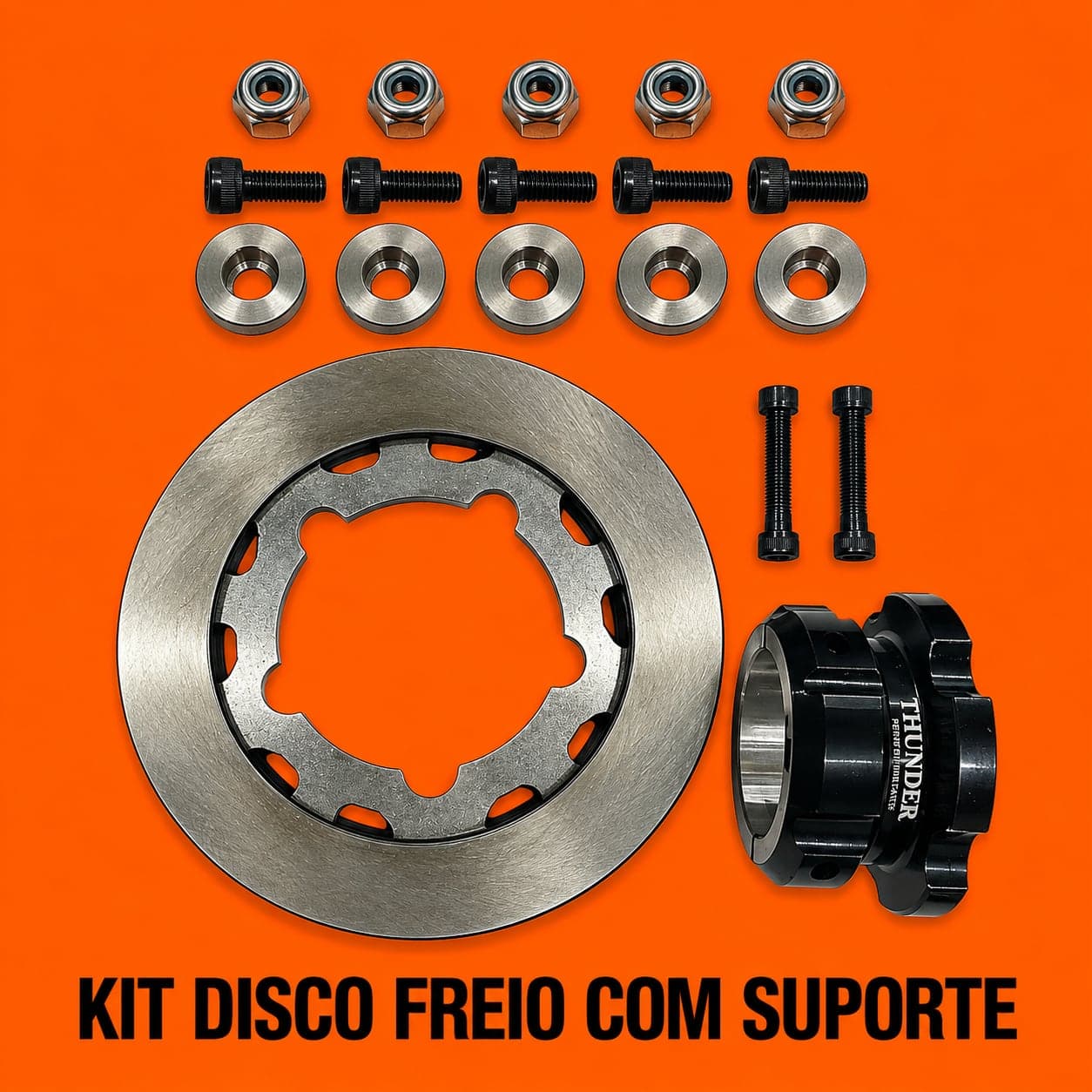 KIT DISCO FREIO COM SUPORTE